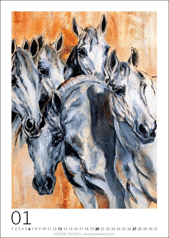 horse art calendar Kerstin Tschech