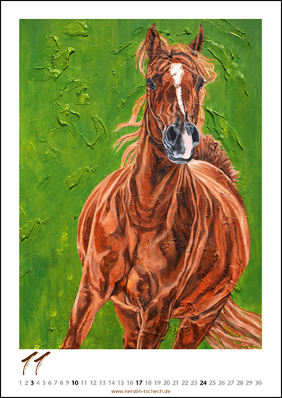 Art Calendar Horses 2024