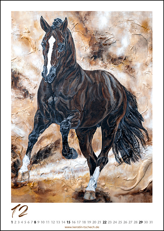 Art Calendar Horses 2024